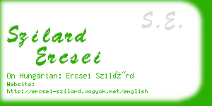 szilard ercsei business card